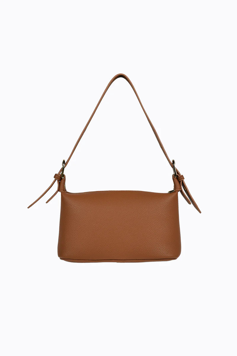luna Tan Pebble Handbag