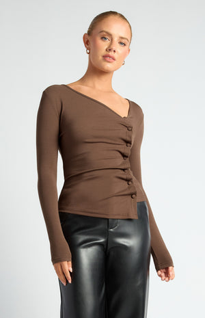 Asymmetric Chocolate Top