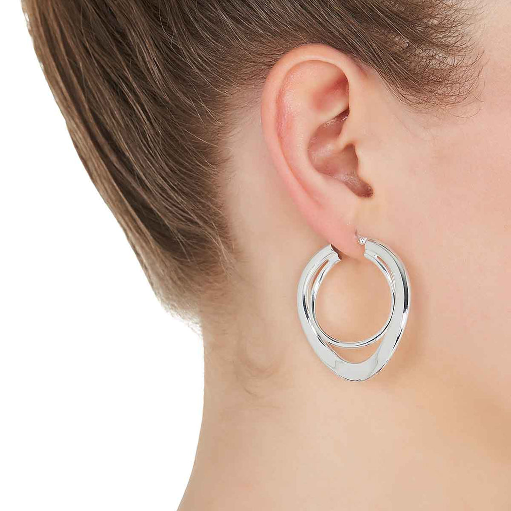 Strudel Silver Hoop