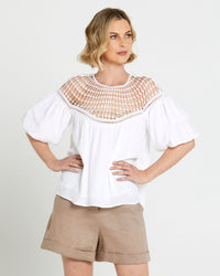Faith Lace White Top