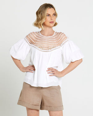 Faith Lace White Top