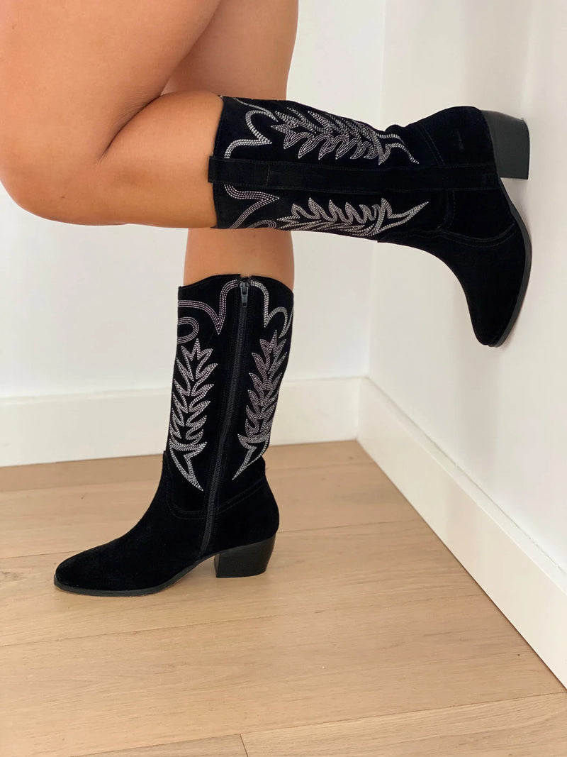 Black Suede Dakota Boot