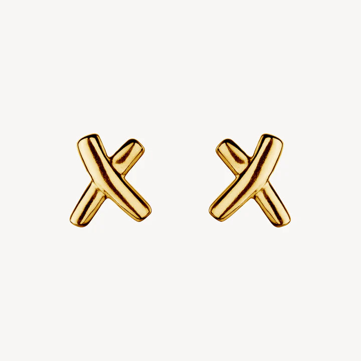 Kiss Gold Stud Earring