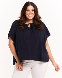Bacio Navy Blouse
