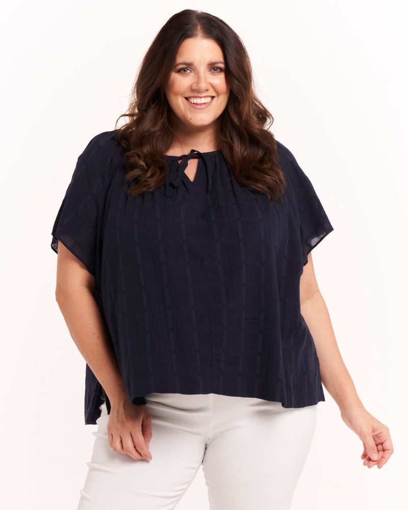Bacio Navy Blouse
