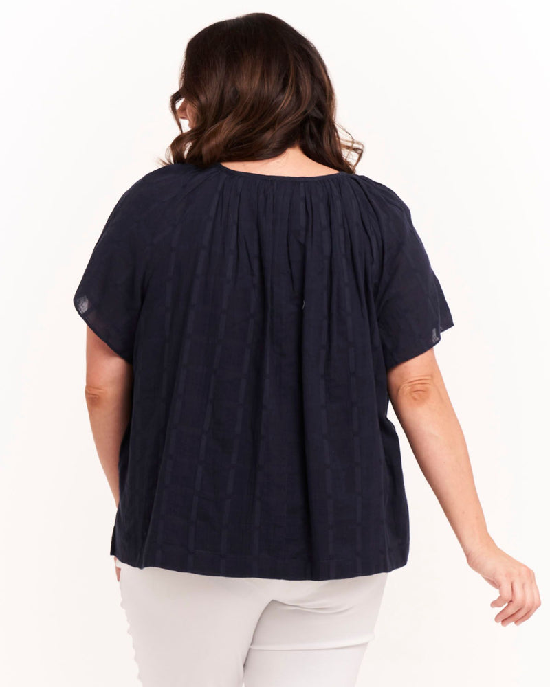 Bacio Navy Blouse