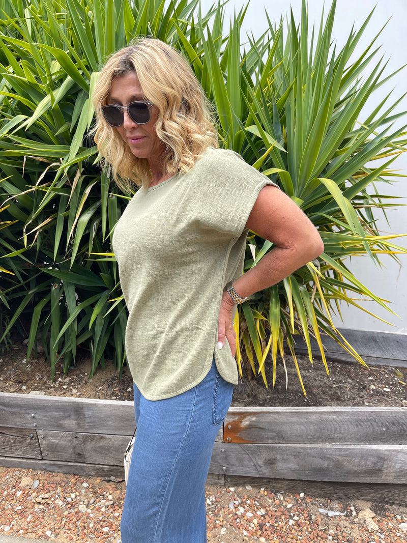 Cleo Rami Khaki Top