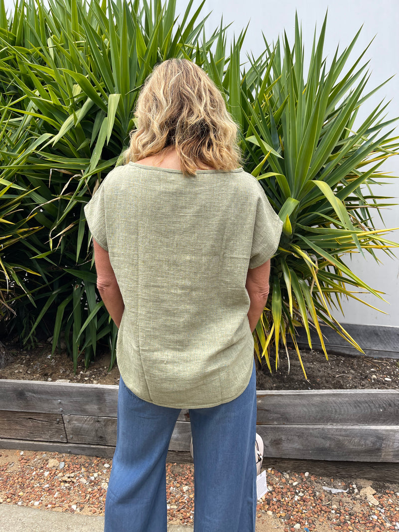 Cleo Rami Khaki Top