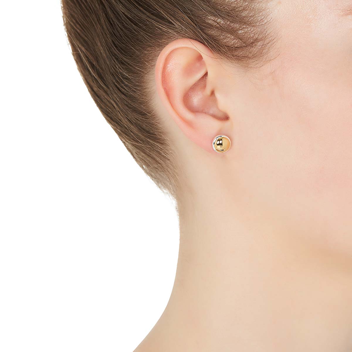 Golden glimmer stud earring