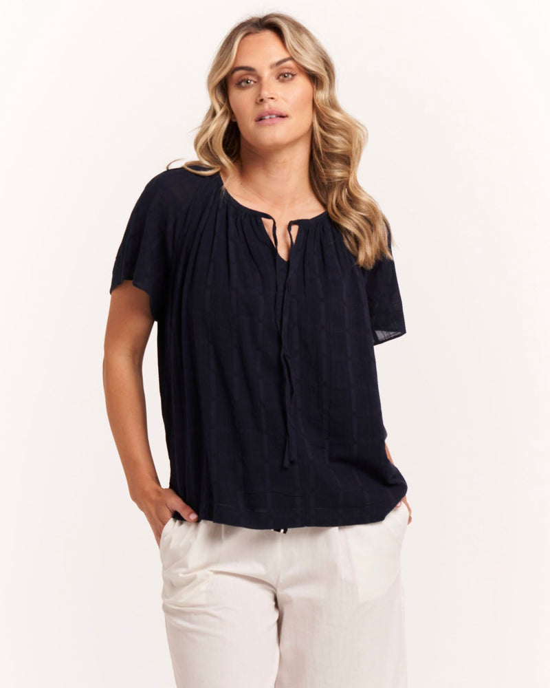 Bacio Navy Blouse