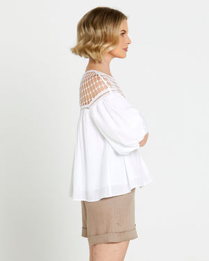 Faith Lace White Top