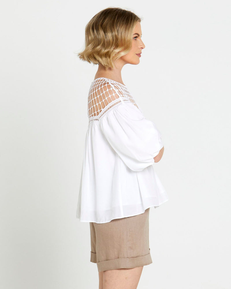 Faith Lace White Top